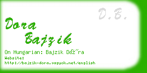 dora bajzik business card